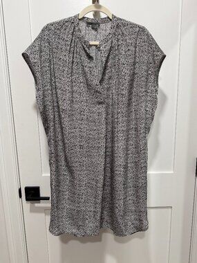 Vince Cap Sleeve Silk Dress